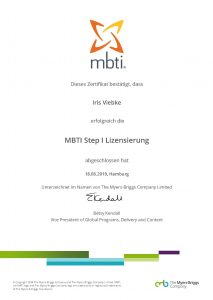 Business Coaching MBTI® Step 1 Zertifikat